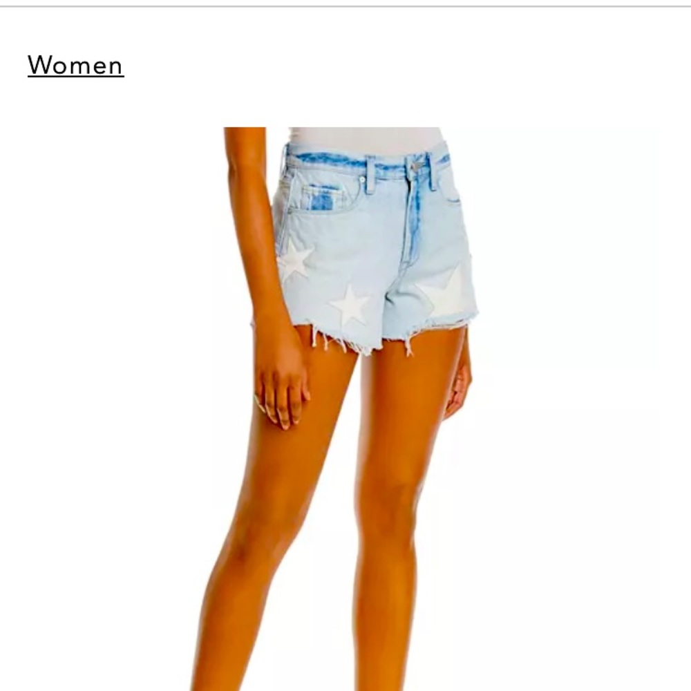 Blank nyc star appliqué denim shorts size 25